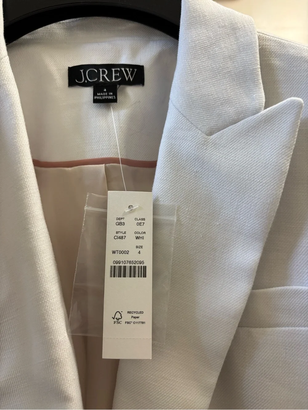 J. Crew crisp white